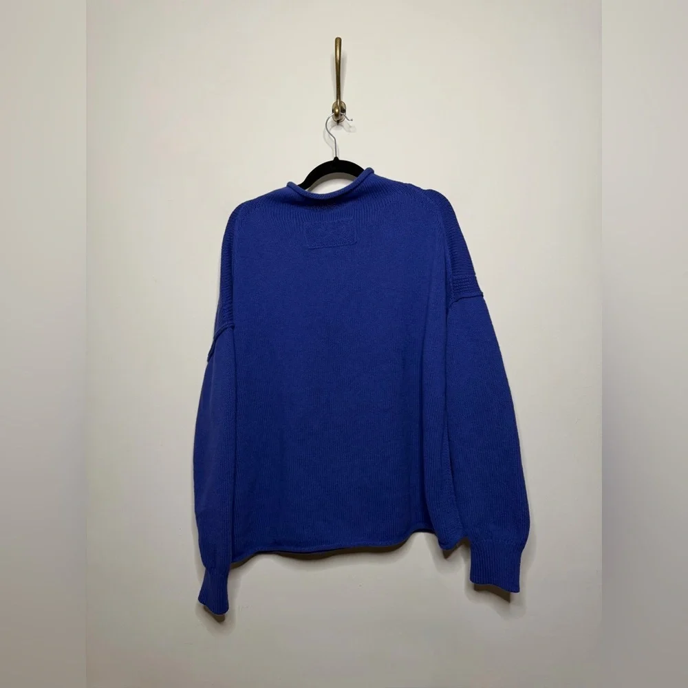 Free People Torres Turtleneck Sweater in Skipper Blue